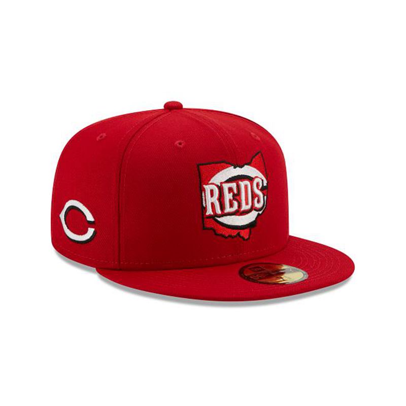 MLB Cincinnati Reds Local 59Fifty Fitted (OAR8737) - Red New Era Caps